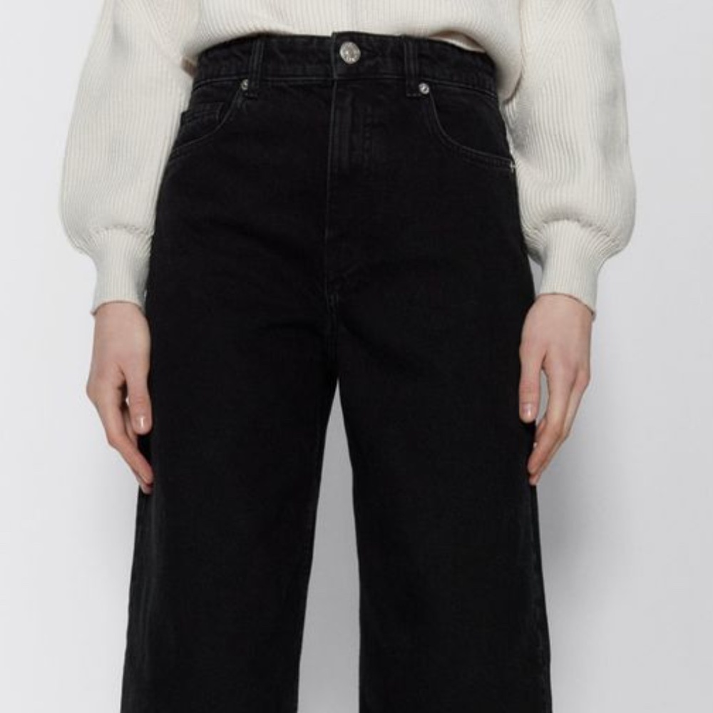 Zara denim culotte jeans 4 New - Picture 9 of 16